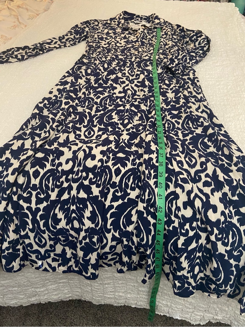 NWT ZARA PRINTED LONG SLEEVE MAXI DRESS SIZE MEDIUM - Picture 6 of 9